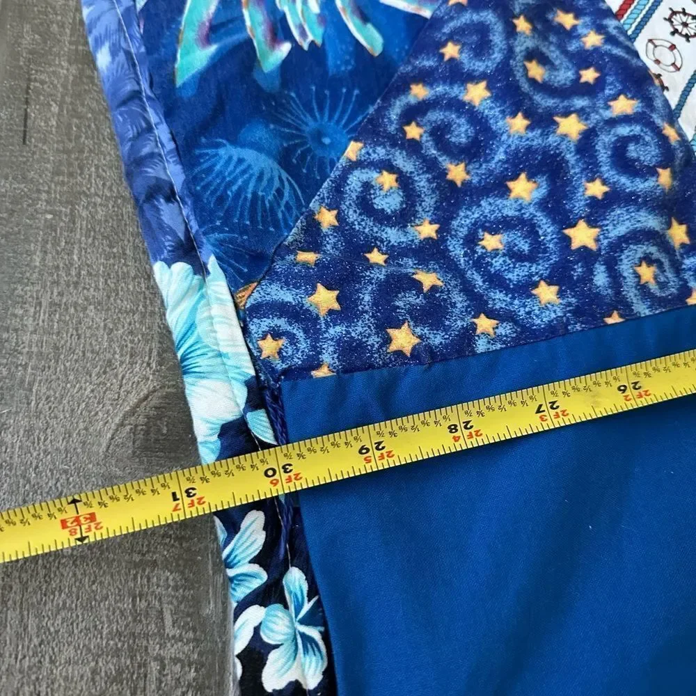 Coastal Nautical Boat Anchor Beach Baby Blanket Quilt Crib Bedding